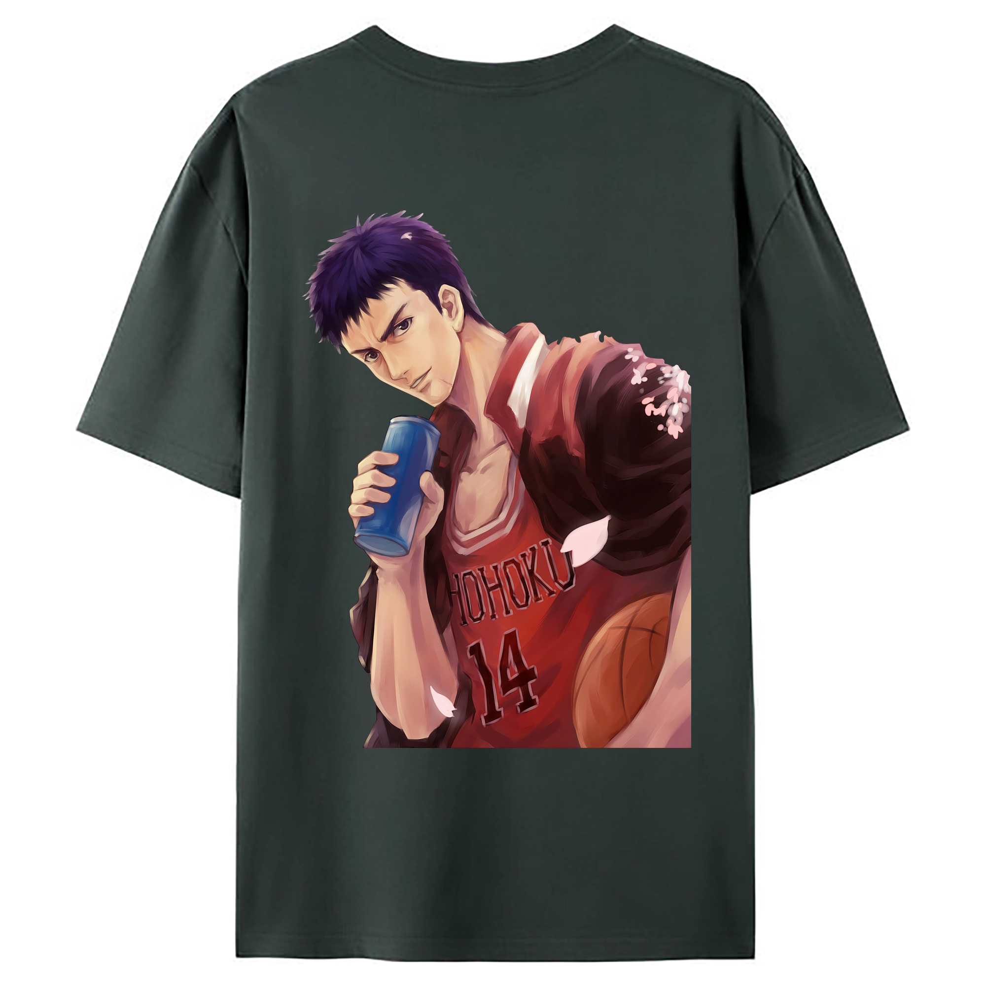 （画像用） SLAM DUNK／スラムダンク 綿100％ メンズ半袖Tシャツ（バックプリント） 通気性